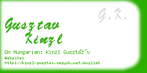 gusztav kinzl business card